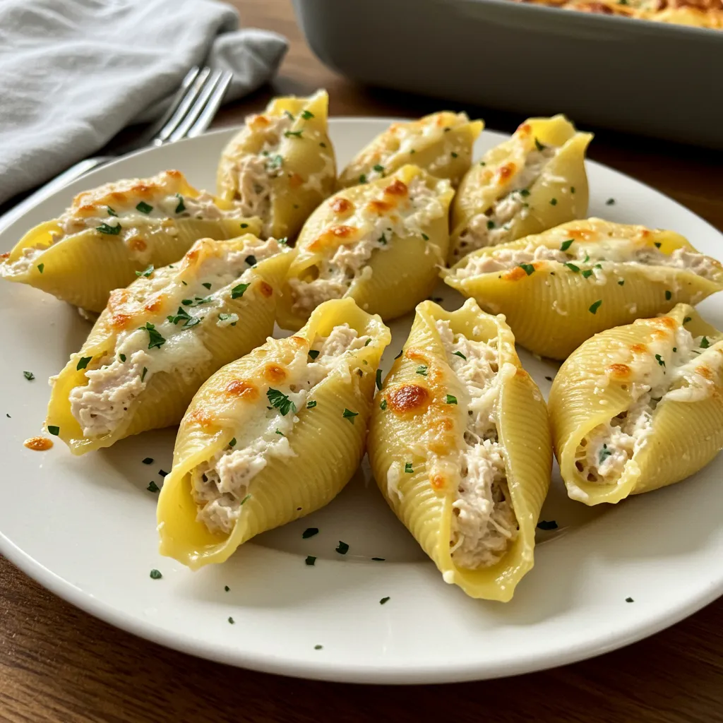 Garlic Butter Chicken Alfredo Stuffed Shells: Restaurant-Style Creamy Italian Perfection - tertiary view